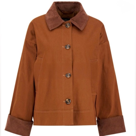 Barbour Abbey Casual Rust Brown Jacket 4US - Picture 1 of 7